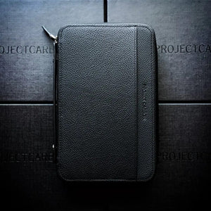 Project Carbon Cigar Case Black Leather (with side Handle + Boveda Sleeve) - TSC Inc. Project Carbon Project Carbon
