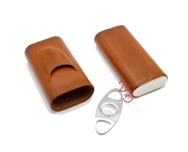 Cigarol 3 Finger Metal Top Cigar Case...Click here to see collection!