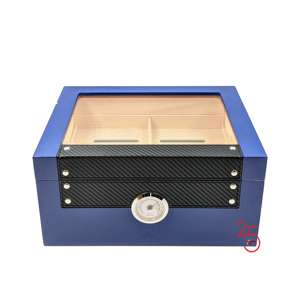 Button Glasstop 75+ Cigar Capacity Humidor + A Complimentary Bottle of our Humidor Solution ( $16.99 473ml). Click here to see Collection!