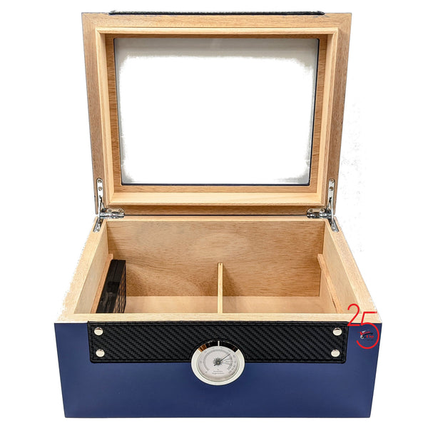 Button Glasstop 75+ Cigar Capacity Humidor + A Complimentary Bottle of our Humidor Solution ( $16.99 473ml). Click here to see Collection!