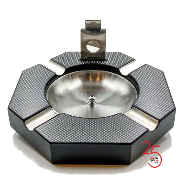 Octagon 4 Cigar Ashtray with Removable Cutter. Click here to see Collection!