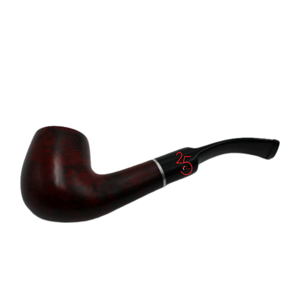 A collection of hand-crafted smoking pipes made from briar wood, displayed in various styles and finishes.