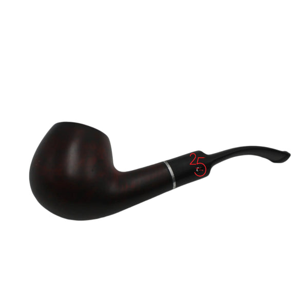 A collection of hand-crafted smoking pipes made from briar wood, displayed in various styles and finishes.