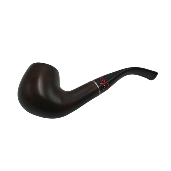 A collection of hand-crafted smoking pipes made from briar wood, displayed in various styles and finishes.