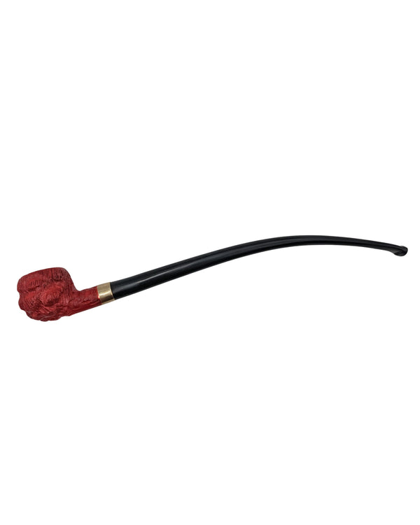  Albanian Churchwarden pipe with long stems, made of aged Briar