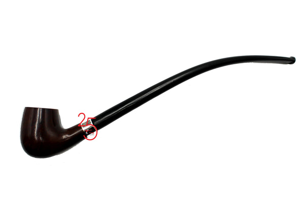 Albanian Churchwarden pipe with long stems, made of aged Briar