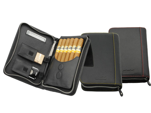 Adorini Black Leather Cigar Case