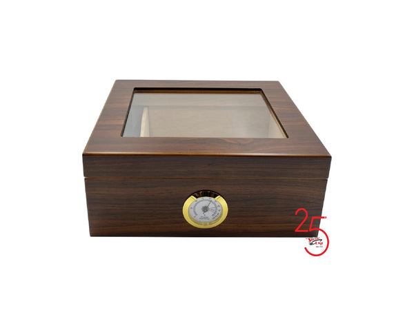 Artisan Walnut 50+ Cigar Capacity Glasstop Humidor + Receive $41.98 in FREE Goods with Purchase!*