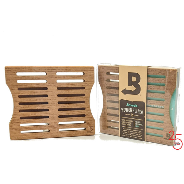 Wooden Boveda 2 Pack Holder for Humidors (Side by Side)