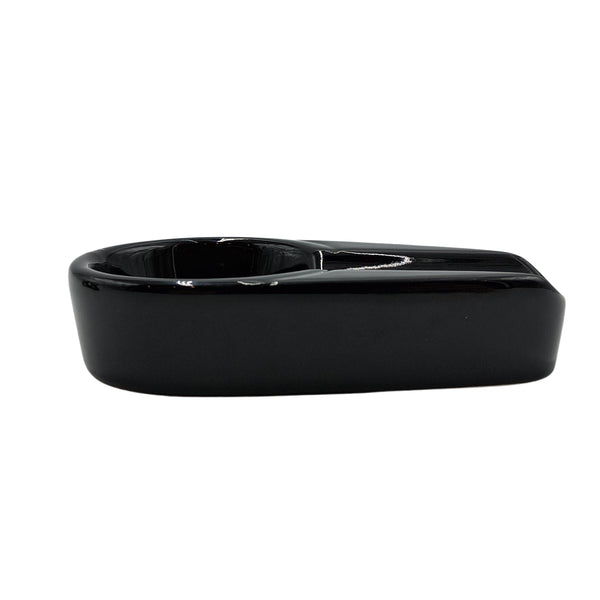 Black Single Cigar Ceramic Ashtray