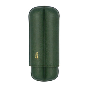 Bosquet Cylinder Two Cigar Dark Forest Leather Case