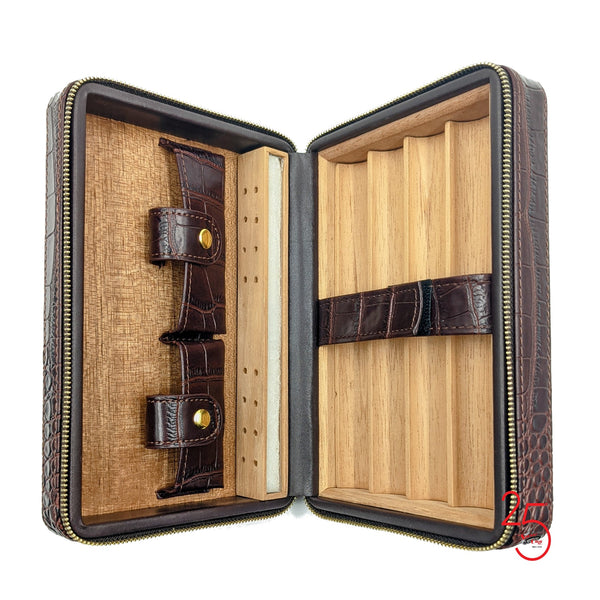 Leather Wood Cigar Travel Case...Click Here to See Collection!
