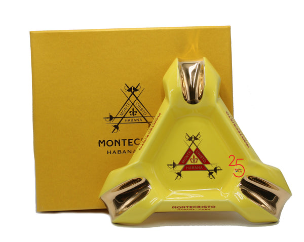 Montecristo Triangular Three Cigar Ashtray...Regular $249.99 ON SALE $229.99