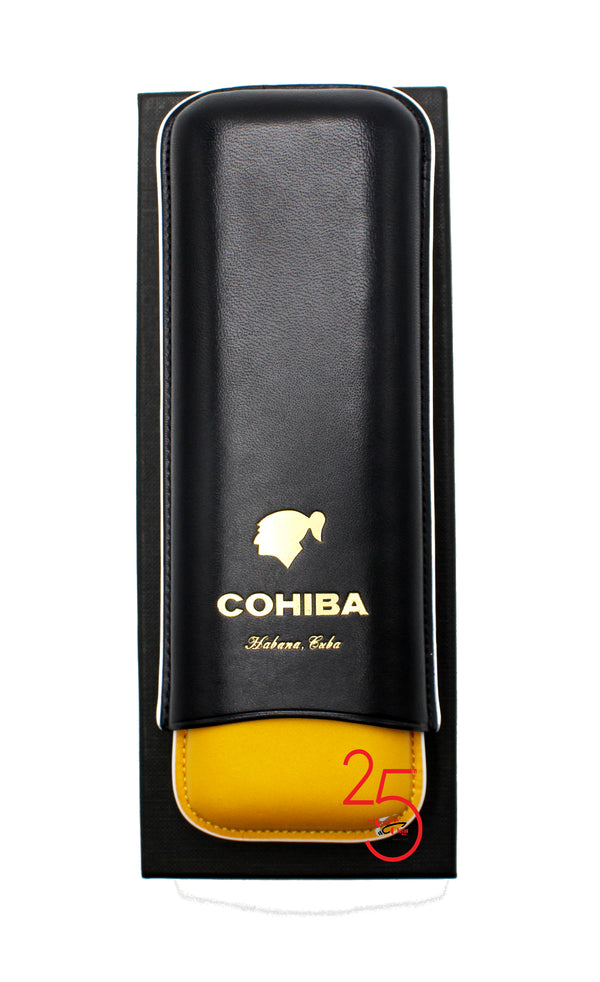 Cohiba Leather 2 Cigar Case Black/Yellow Classic...Regular $229.99 ON SALE $194.99