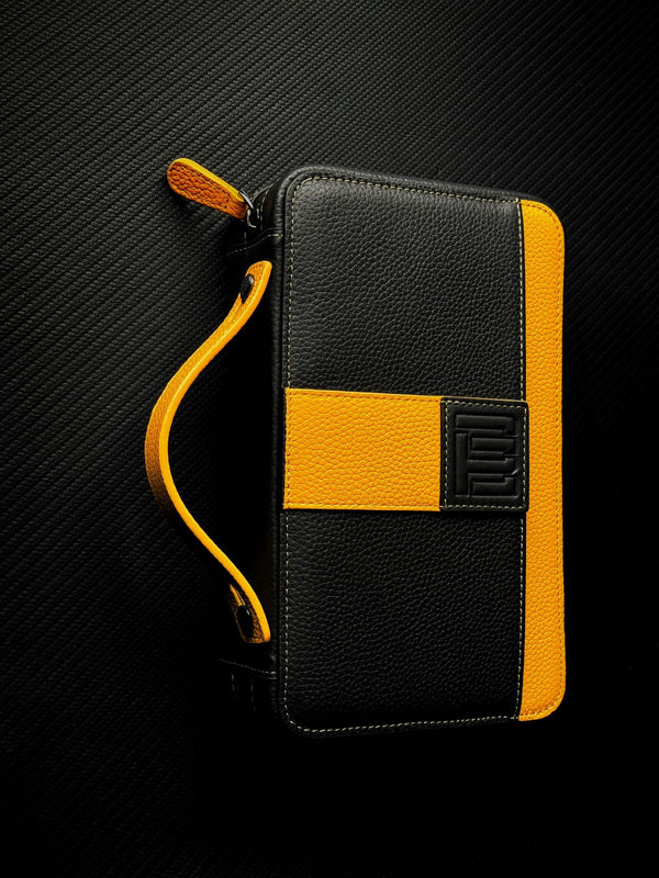 Project Carbon Cigar Case Black/Yellow Leather (Black Mustard)(2024 VERSION)