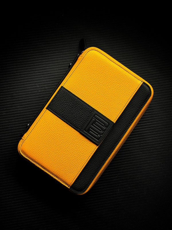 Project Carbon Cigar Case Yellow Black Leather (Yellow Jumpsuit) (2024 VERSION)