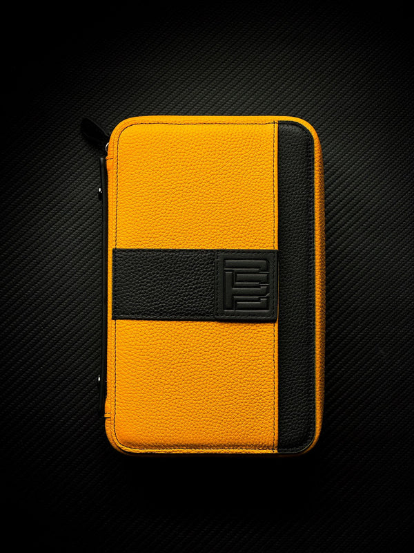 Project Carbon Cigar Case Yellow Black Leather (Yellow Jumpsuit) (2024 VERSION)