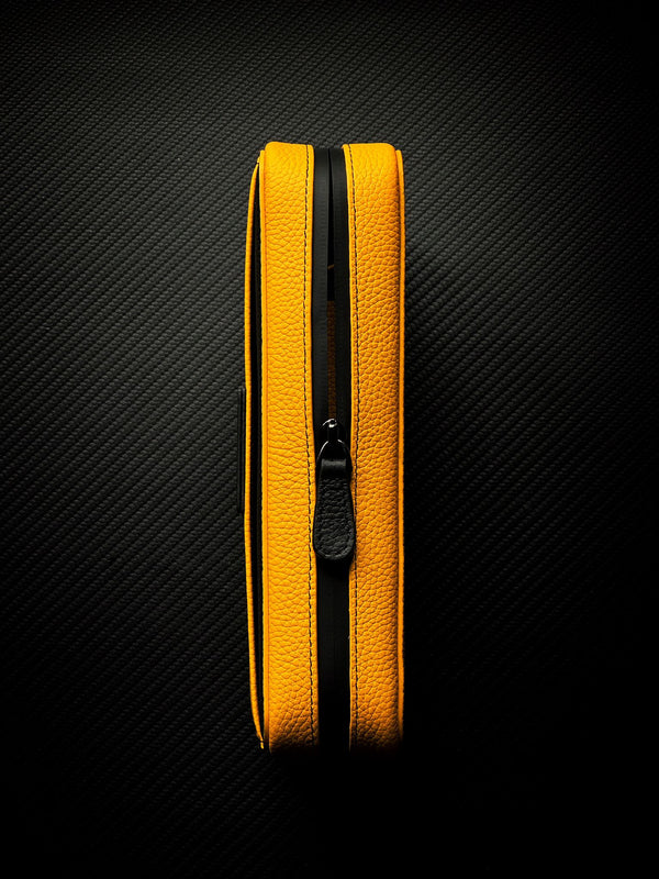 Project Carbon Cigar Case Yellow Black Leather (Yellow Jumpsuit) (2024 VERSION)