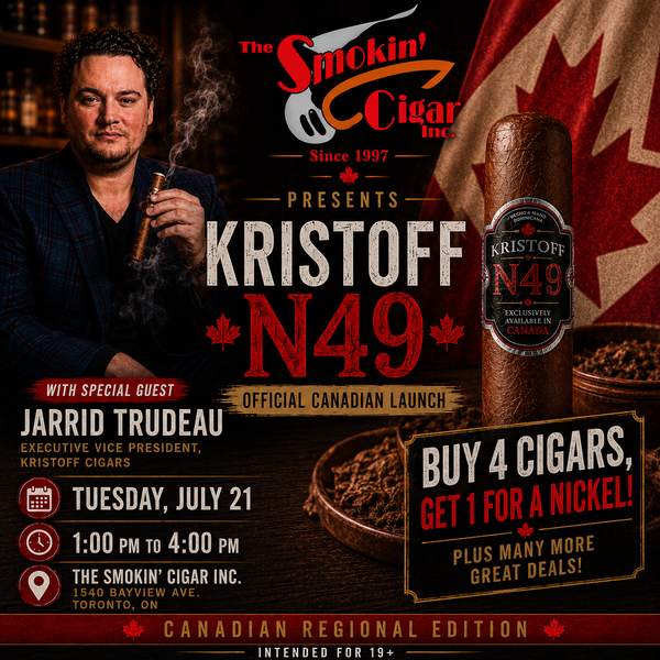Meet and Greet with Jarrid Trudeau From Kristoff Cigars Tuesday July 21st 1pm-4pm