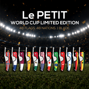 Le Petit World Cup limited edition product with 48 flags on a stadium background