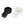 Two small plastic ashtraysshown on a plain white background: one black and one white, each with a circular opening and a small grid-like printed area in the center