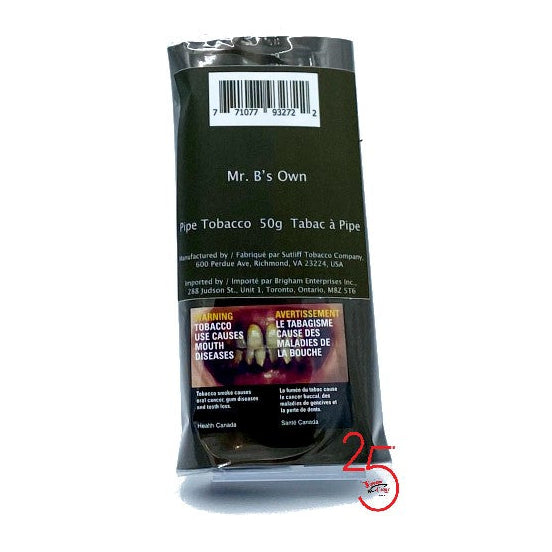 b's tobacco Mr. B's Brighams Own 50g Pipe Tobacco – TSC b's tobacco Mr. B's Brighams Own 50g Pipe Tobacco – TSC