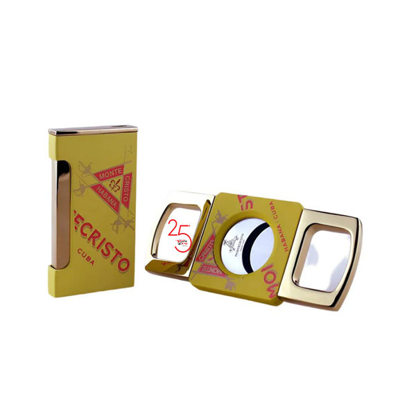 Montecristo Yellow Lighter and Cutter Set