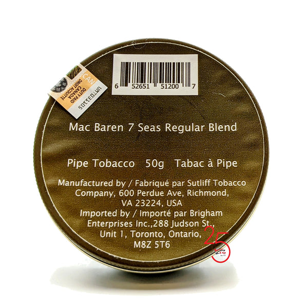 Mac Baren 7 Seas Regular Blend Cut 50g Pipe Tobacco