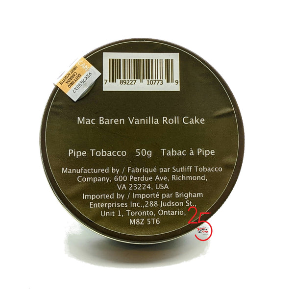 Mac Baren Vanilla Roll Cake 50g Pipe Tobacco