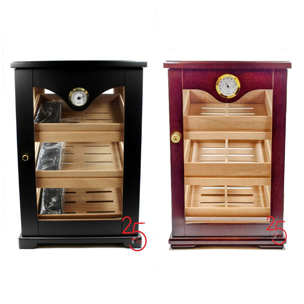 Small Cabinet Glass Door 75+ Cigar Capacity Humidor