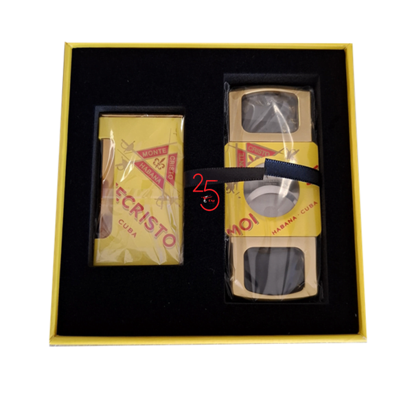 Montecristo Yellow Lighter and Cutter Set