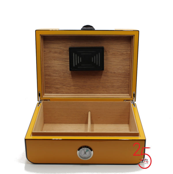 NYC Black and Yellow 50+ Cigar Capacity Humidor+ Receive $41.98 in FREE Goods with Purchase!