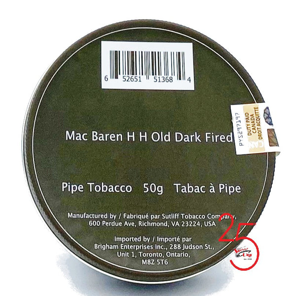 Mac Baren H H Old Dark Fired 50g Pipe Tobacco