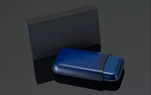 Siglo Three Cigar Patina Blue Cigar Case