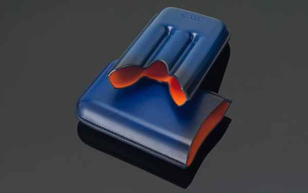 Siglo Three Cigar Patina Blue Cigar Case