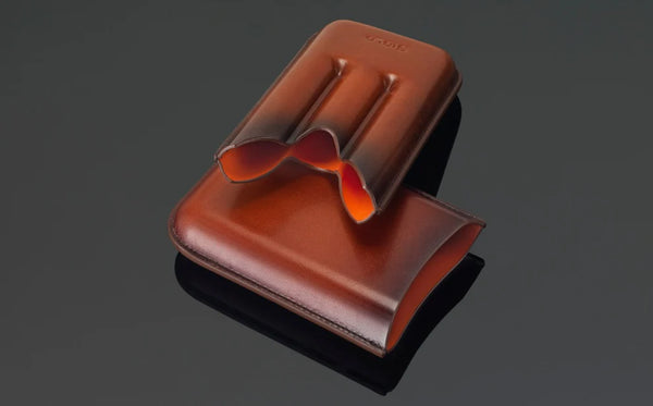 Siglo Three Cigar Patina Brown Cigar Case
