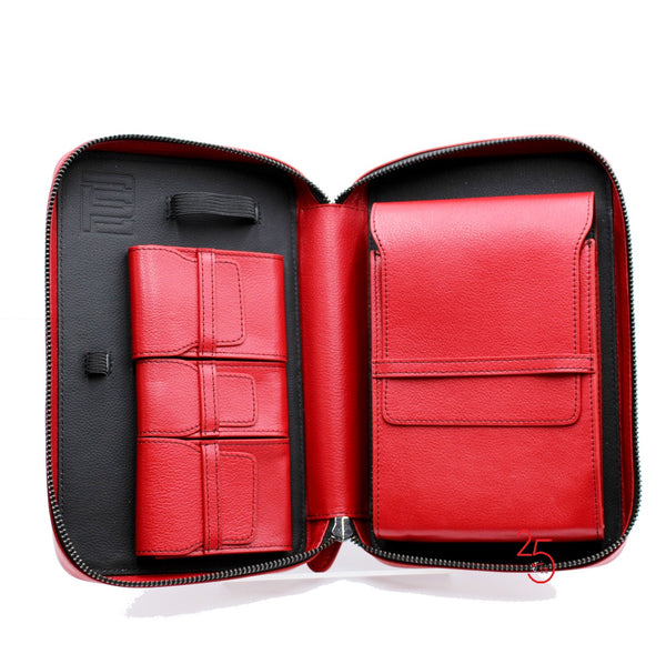Project Carbon Cigar Case "Ronin Red" Red/Black Leather