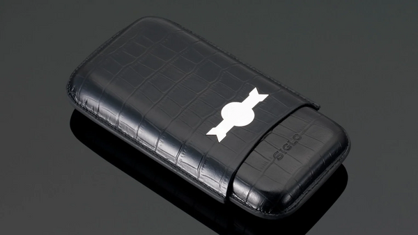 SIGLO Three Cigar Leather "My Cigar Case" Cigar Case