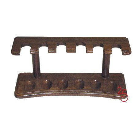 Walnut Pipe Stand. Holds 6 Pipes!
