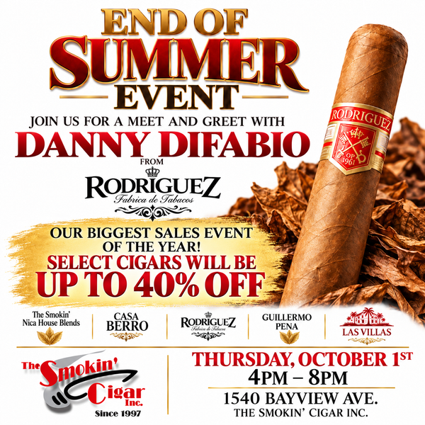 End of Summer Cigar Night with Special Guest Thursday October 1st 4PM-8pm