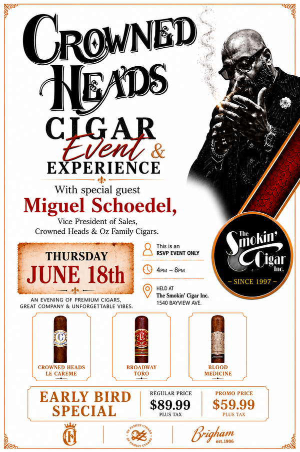 Crowned Heads Event Thursday June 18th from 4pm-8pm