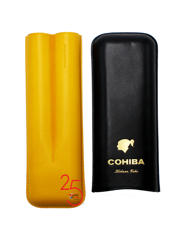 Cohiba Leather 2 Cigar Case Black/Yellow Classic...Regular $229.99 ON SALE $194.99