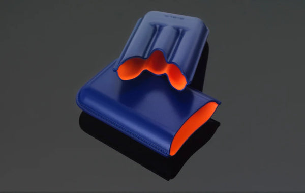 Siglo Three Cigar Vibrant Blue Cigar Case