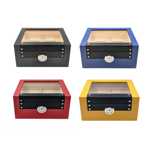 Button Glasstop 75+ Cigar Capacity Humidor + A Complimentary Bottle of our Humidor Solution ( $16.99 473ml). Click here to see Collection! - TSC Inc. The Smokin' Cigar Inc. Humidors