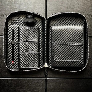 Project Carbon Cigar Case Black Carbon (with Side Handle + Boveda Sleeve) - TSC Inc. Project Carbon Project Carbon