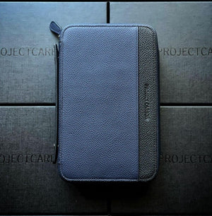 Project Carbon Blue Black Leather Cigar Case (with side Handle + Boveda Sleeve) - TSC Inc. Project Carbon Project Carbon