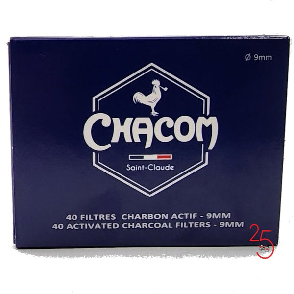 A 40 Pack of Chacom 9mm Pipe Filters