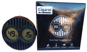 Cigarol Round Digital Hygrometer - TSC Inc. Brigham Accessories