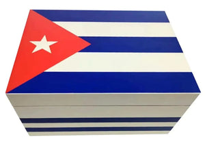 75+cc Cuban Flag Humidor + Receive A FREE Bottle of solution with Purchase!* - TSC Inc. The Smokin' Cigar Inc. Humidors