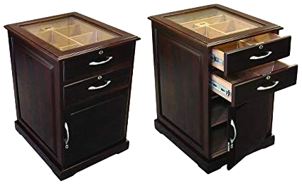 End Table Cabinet Humidor 700+ Cigar Capacity Includes Hydra SM Electronic Humidifier ($199.99 FREE.) NOT AVAILABLE FOR SHIPPING, LOCAL PICK-UP ONLY! - TSC Inc. The Smokin' Cigar Inc. Humidors